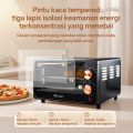 Saluyar KX1251 Oven Listrik 12L 400W Low Watt Timer Pengatur Suhu untuk Kue Roti Pizza. 