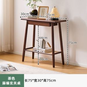 Console Table for Entryway Facing the Door New Chinese Style Modern Simple Strip Case Living Room Wall-Mounted Console Shelf