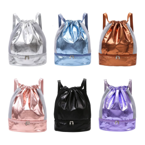 Drawstring Backpacks Sports Gym Bag with Dry Wet Separation Beach Bag Fitness Bag Water Resistant Swim Bag for Women Men