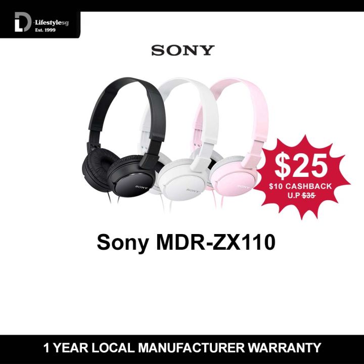Sony ZX Series Wired OnEar Headphones MDRZX110 Lazada Singapore