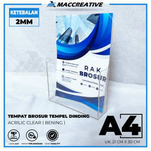 RAK BROSUR AKRILIK - DISPLAY TEMPAT BROSUR AKRILIK - UKURAN A4
