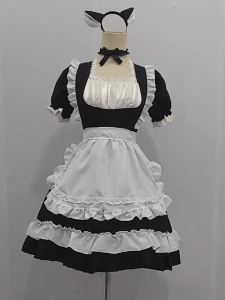 Trang phục hầu gái kiểu Nhật Đồng phục hầu gái mèo Loli cổ điển màu hồng cosplay Nhập vai nhân vật anime