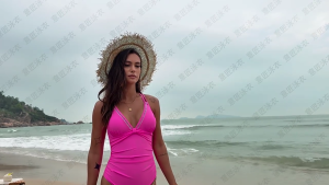 Womens V-Neck Swimwear Ladies 1 Pc Bathing Suit Push Up Swimsuit Female Double Straps Swimming Suit for Beachwear