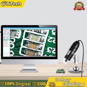 【Vktech】กล้องจุลทรรศน์ดิจิตอล LED ปรับความสว่างได้ 500X 1000X 1600X สำหรับตรวจสอบแผงวงจรอย่างละเอียด