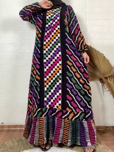 NEW 2024! Gamis Rayon Motif Etnik Multicolor Premium Adem Lengan Panjang Batik Cap Handmade