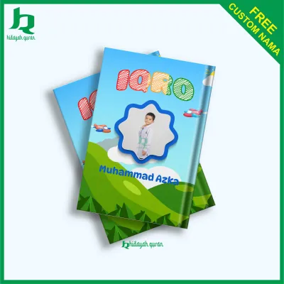 IQRO lengkap 1-6 bisa pakai nama dan foto Hardcover Kado untuk anak | custem | Gift for kids custom | iqro milenial