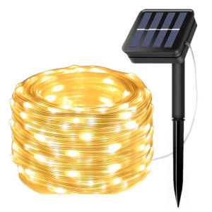 Raya Solar Lights 42M/32M/22M/12M/7M Lampu LED Solar Light Waterproof Fairy Lights String Outdoor Holiday Lighting Christmas Party Wedding Solar Lamp Decor