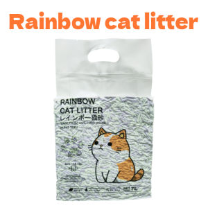 LF fole livet Cat Litter Antibacterial Fast water Absorption Rainbow cat litter 100%Natural tofu litter cat Dust-free Pasir Kucing