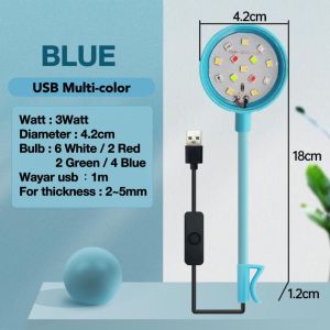 Aquarium USB Mini LED Light 360° Rotating Clip | 水族箱 USB 迷你 LED 灯 360° 旋转夹子 | Lampu LED Mini Akuarium USB Klip 360°