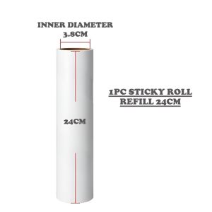 16/19/24cm Sticky Lint Roller Detachable Dust Hair Pet Fur Remover Bulu Baju Cover Clothes Roller Cloth Cleaner Duster