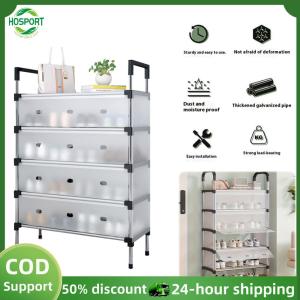 【HOSPORT】Thicken Shoe Organizer Dustproof Plastic Shoe Storage Rack Multifunctional Shoe Shelf for Dorm Apartment Rental House【1-3 days delivery】