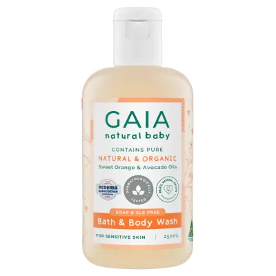Gaia Natural Bath & Body Wash 250ml & 500ml For Sensitive Skin