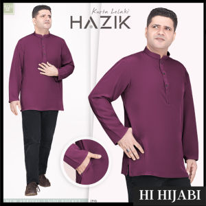 Baju Kurta Lelaki Dewasa 3xl Muslim Lengan Panjang Berkolar Cloth Premium Moss Crepe Fashion Men Kurta Ready Stock KL F