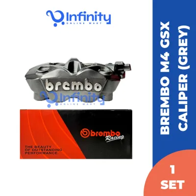 BREMBO M4 Gsx Caliper Pump Siap Bracket Siap Skim Depan Front 4 Pot For Y15zr/ Nvx155/ Lc5s/ Lc4s/ Y125zr