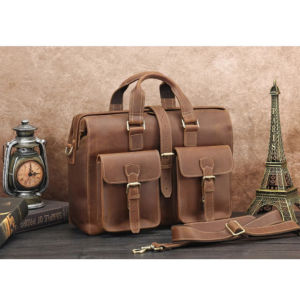 TAS LAPTOP KAPASITAS BESAR ASLII KULIT SAPI JENIS CRAZY HOURSE