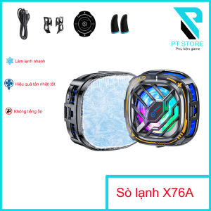 Tản Nhiệt Sò Lạnh Cao Cấp X76 Hỗ Trợ Magsafe và Kẹp: Đẹp Mắt và Hiệu Suất Tối Ưu ( Tặng bao tay gaming cao cấp )