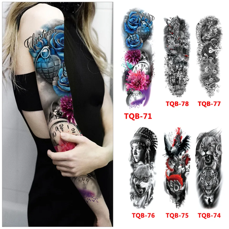 Hình xăm chó sói ở bắp tay cho nam - Tattoo Gà