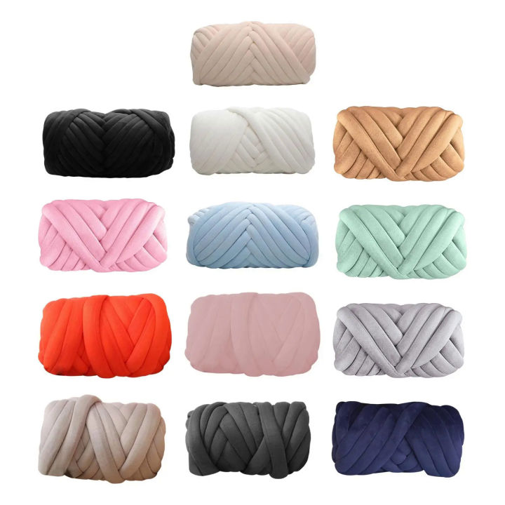 Chunky Yarn Tube Giant Yarn Crocheting 250G Jumbo Tubular Yarn Knitting Soft Bulky Yarn for Rug