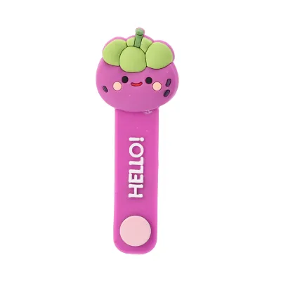 Polocat Cute Cartoon Fruit Shape Silicone Cable Winder/ Convenient Snap Type Wire Manager/ Home Multipurpose Power Cord Storage Tie Strap