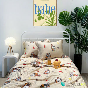 Bộ chăn nệm gối lụa tencel 60S cho bé đi học mẫu giáo mầm non tiểu học FamiHi cao cấp 100% lyocell thiên nhiên.