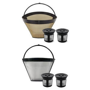 Cone Shape Permanent Coffee Filter Mesh Basket Stainless Steel Coffee Replacement Strainer Brewer Kitchen Accessories