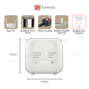 Automatic Egg Boiler Malaysia Plug Multifunction Egg Steamer Breakfast Machine Egg Cooker 煮蛋器 蒸蛋器 早餐机