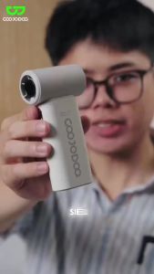 GOOJODOQ Mini Fan GFS007 4000 mAh Turbo Fan Rechargeable Handheld Portable Strong Wind Jet Hand