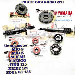 paket gigi rasio 2ph untuk motor mio s mio z mio m3 freego fino 125xride 125 soul gt 125 kualitas bagus dan original memiliki kapasitas yang bagus dan terjamin ygp