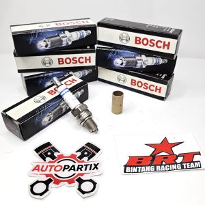 Busi BOSCH DOUBLE IRIDIUM UR4AI30 JUPITER Z VEGA MIO NOUVO XRIDE KLX 150 DTRACKER 150 KAZE KLX 140 ATHELE ZX 135 ASTREA GRAND SUPRA X FIT WIN PRIMA LEGENDA REVO SHOGUN SMASH ARASHI SPIN SKYDRIVE