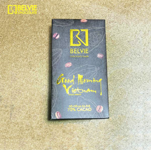 Socola đen cà-phê Belvie 70% cacao 80g