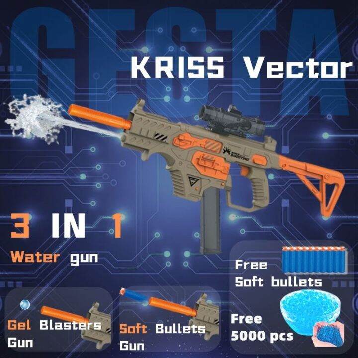 3in1 KRISS Vector Electric Gel Blasters Toy Gun for Kid and Adults with ...