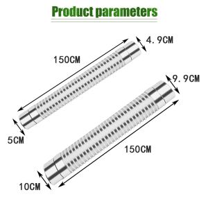 50mm~110mm Kap Tebal Aluminium Foil Tabung Water Heater Selang Knalpot Teleskopik Pipa Ekspanding Pipa Buangan Kuat Tabung Gas Asap