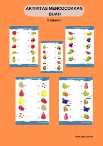 BELAJAR ANAK - MENCOCOKKAN GAMBAR - LEMBAR BELAJAR - WORKSHEET ANAK - PRINTABLE BELAJAR - MURAH