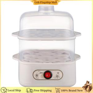 [Ueb Flagship Mall]Two/Three-Layer Electric Steamer Machine 6 Eggs Automatic Mini Steamer Egg Cooker Breakfast Machine for Making Breakfast