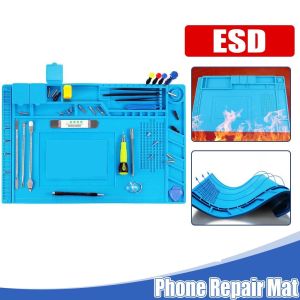 NJJU ESD Tools Maintenance Platform Computer Working Repair Pad Welding Pad Phone Repair Tool Heat Insulation Heat Insulation Mat Soldering Mat