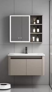 Bathroom Vanity Cabinet Bathroom Cabinet Mirror Cabinet Set Free Tap and Pop Up Waste Toilet Cabinet Basin Cabinet Toilet Mirror Cabinet Wash Basin