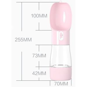 ที่ให้น้ำแบบพกพา 2in1 ขวดน้ำสัตว์เลี้ยง สำหรับสุนัข แมว กระบอกน้ำสัตว์เลี้ยงแบบพกพา กระบอกน้ำหมา 2-in-1 feeder pet water bottle