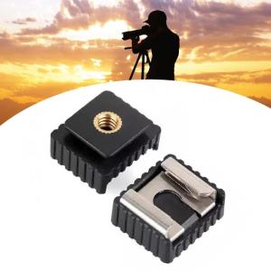 2Pcs Flash Hot Shoe Mount Adapter To 1/4 Flash Hot Shoe Mount Adapter Camera Photo Electronics Photography Accessories