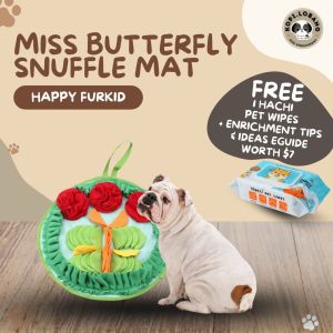 ✅[SG] MISS BUTTERFLY SNUFFLE MAT ★ Nosework Training ★ FREE Enrichment e-Guide Worth $7 ★ Pet Enrichment ★ SG Stock ★ Kopi Lobang