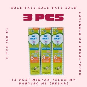 paket termurah minyak telon my baby (3 PCS) My Baby Telon Plus 150 ml Ukuran Besar aroma eucalyptus