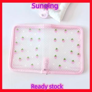 SQ Stationery [Flash Sale] Cute Clover Strawberry Wings Stationery Storage Folder A6 Twill Zipper Pouch Document Bag Zip File Folder School Office Supplies
