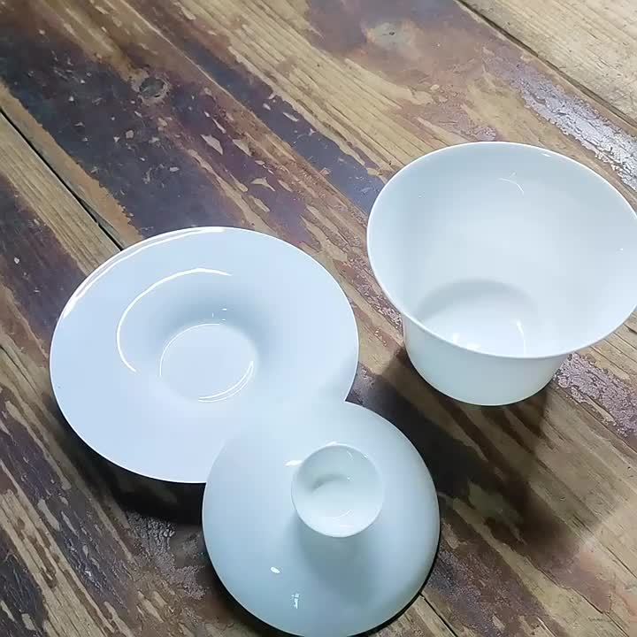 Bone China Egg-Shell Porcelain Sancai Gaiwan Tea Cup Kong Fu Tea Set ...
