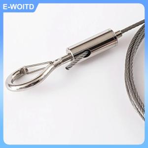 【E-WOITD】 Adjustable Automatic Wire Rope Spring Hook Clothesline Hanging Solution System Suspension Code Stainless Steel Cable