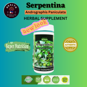 SHOPTHYNK - SERPENTINA CAPSULES NATURAL HERB FOOD SUPPLEMENT BOTTLE OF 100 PCS