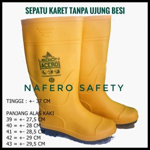 RAINBOOTS SEPATU KARET TANPA UJUNG BESI ANTI SLIP SAFETY LEGION ACERO