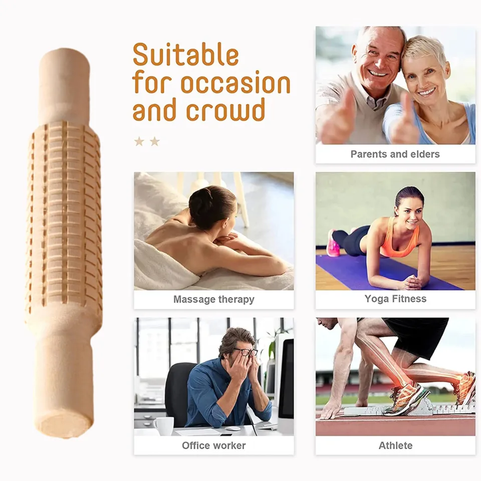 Shin Conditioning Muscle Roller Stick Wood Muscle Rolling Pin Thai