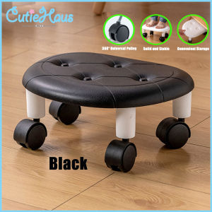 Cutiehaus Universal Wheel 360degree Rotatable Small Chair Foot Pulley Moving Stool Children Chair With Wheels Small Stool Rolling Chair Kerusi Kecil Beroda