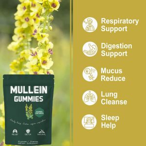 MULLEIN GUMMIES RespiratorySupport MucusReduce LungCleanse Sleep Help