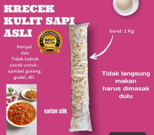 krecek sayur kulit sapi asli 1kg(rambak sayur dari kulit sapi asli 1 ball)