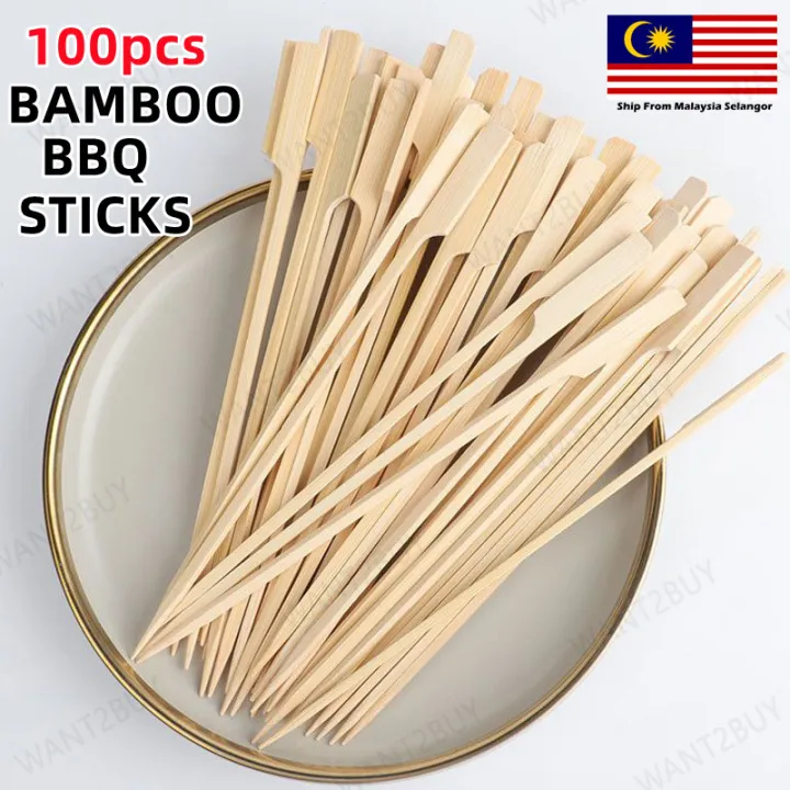 100pcs%20Teppo%20Gushi%20Bamboo%20Stick%20Skewer%20Oden%20Burger%20Satay%20BBQ%20Fruit%20Stick%20Lidi%20Sate%20Bambu%20Makanan%20Tongkat%20Buluh%20%E5%85%B3%E4%B8%9C%E7%85%AE%E7%83%A7%E7%83%A4%E7%AB%B9%E7%AD%BE%20-%20Image%202